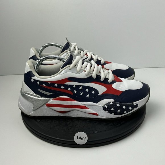 Puma Shoes Puma Rsg Usa Mens Size 95 942591 Red White Blue Spikeless Golf Shoes Poshmark